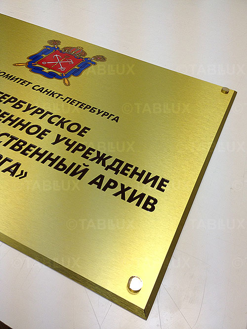 Табличка фасадная для госучреждения
